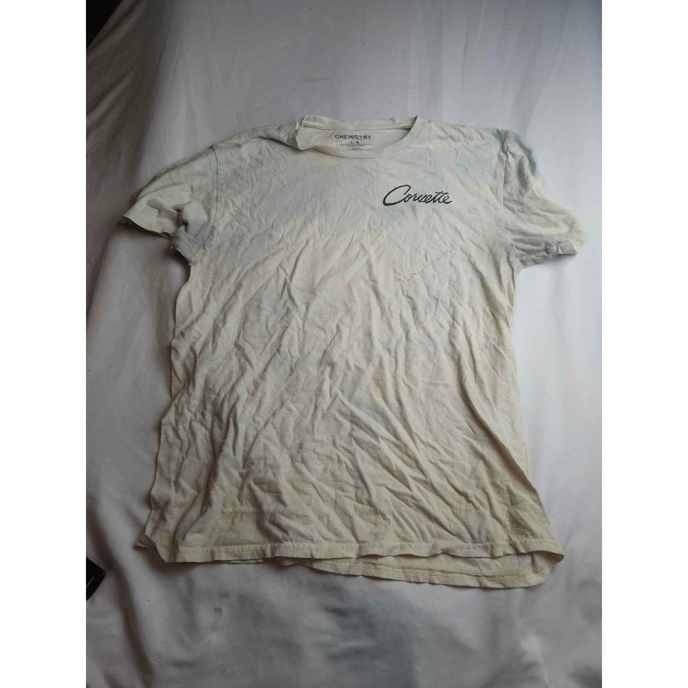 Chemistry Corvette 1975 Stingray Coupe Graphic T-Shirt Mens Large Cream